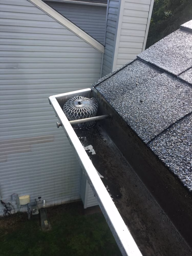 Gutters in Boyds before gutter cleaning