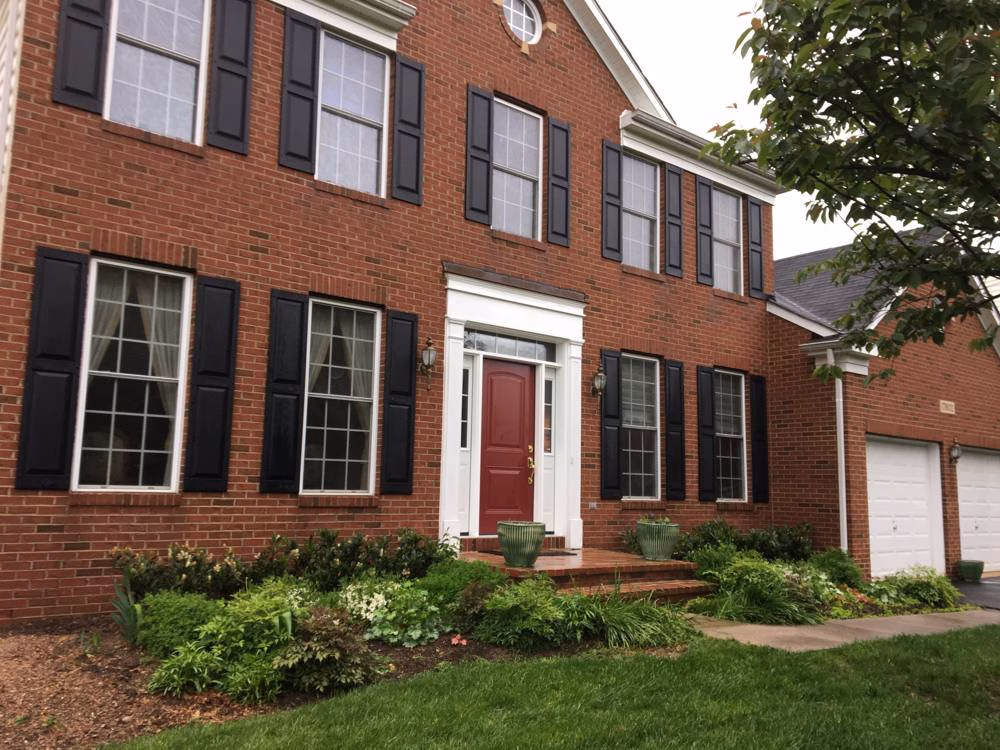 Brick exterior in Boyds after house washing