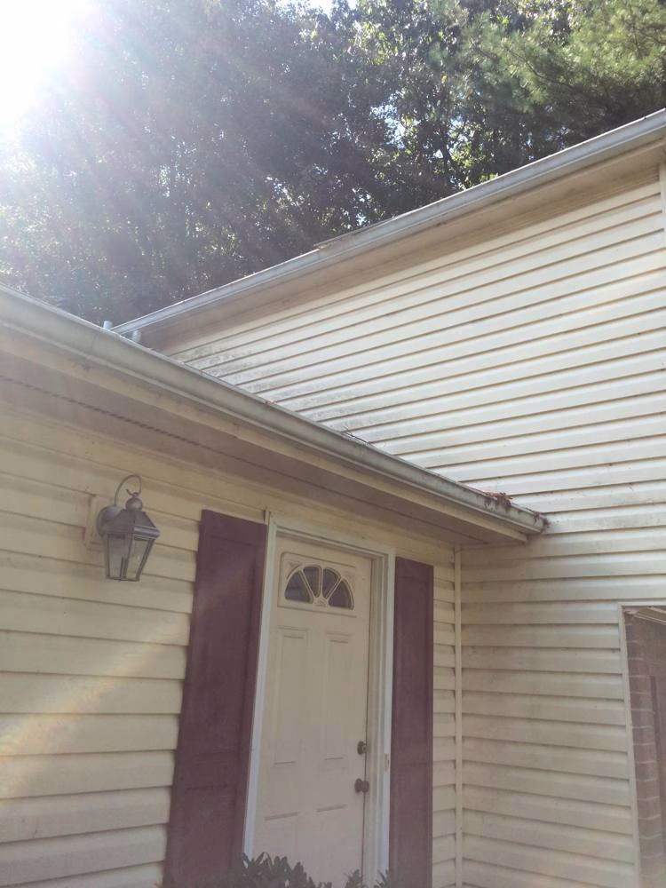 House siding in North Potomac before house washing