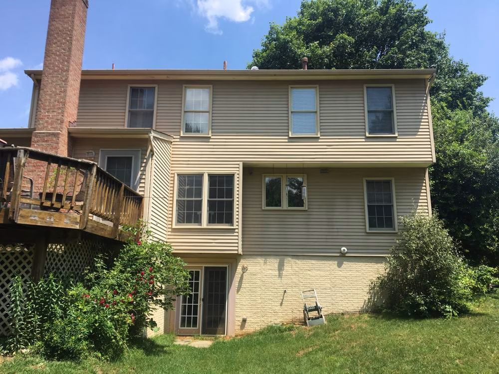 House exterior in North Potomac before house washing, example 2