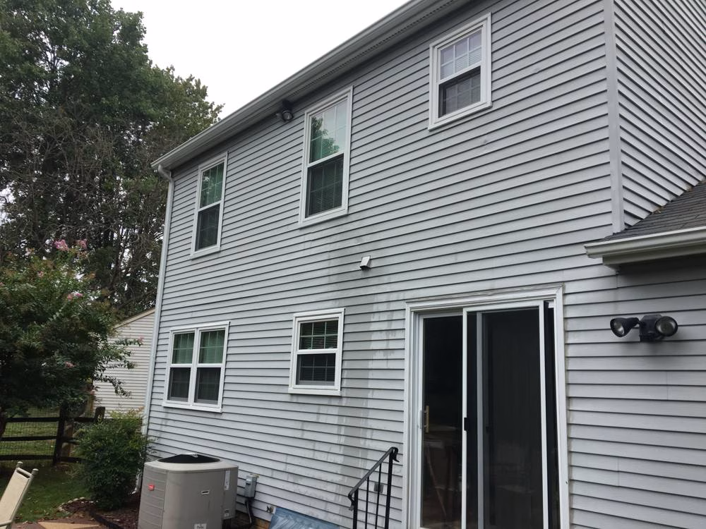 House siding in Olney after house washing