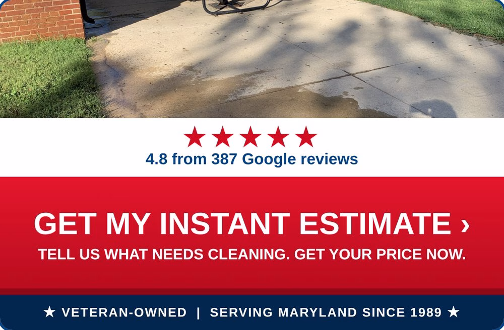 Get an instant estimate for concrete cleaning from PowerWashCompany.com. Veteran-owned, 4.8 stars from 387 Google reviews.