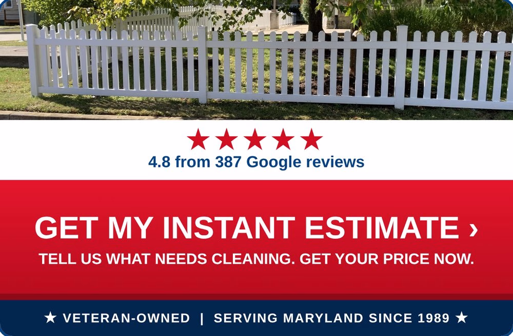Get an instant estimate for fence cleaning from PowerWashCompany.com. Veteran-owned, 4.8 stars from 387 Google reviews.