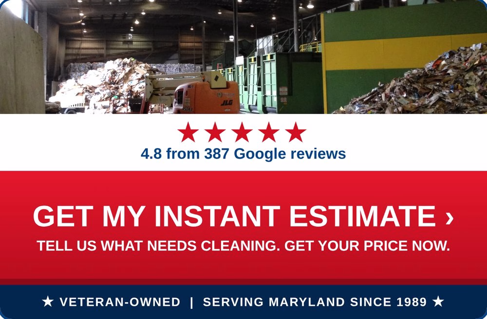 Get an instant estimate for industrial power washing from PowerWashCompany.com. Veteran-owned, 4.8 stars from 387 Google reviews.