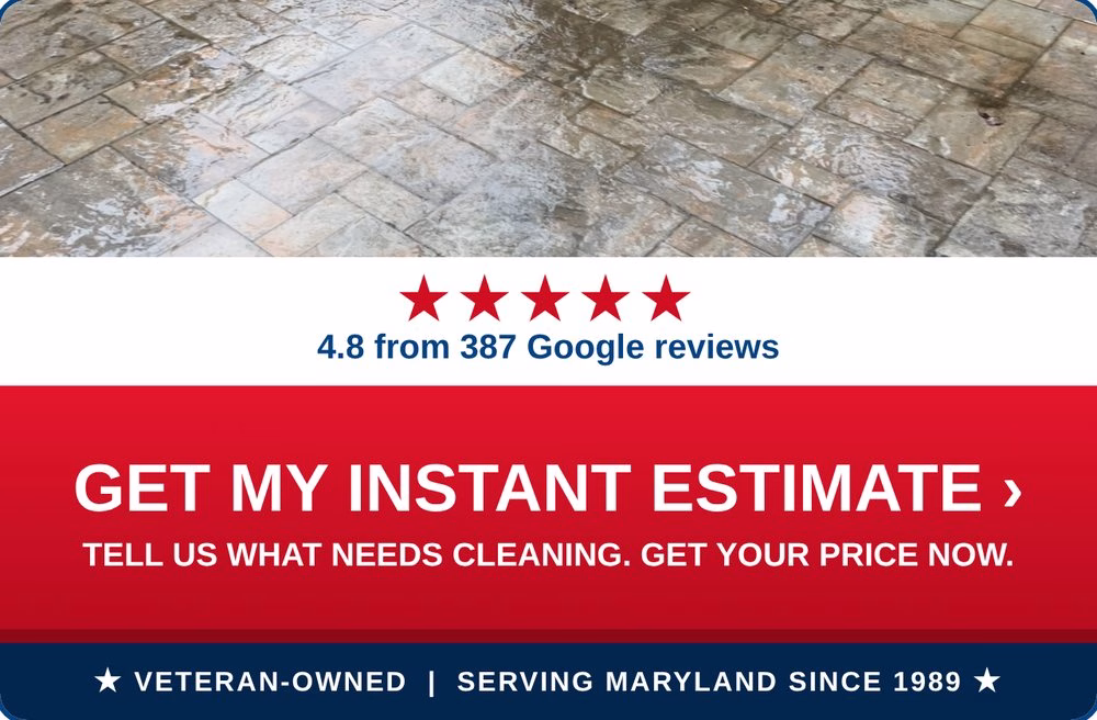 Get an instant estimate for patio cleaning from PowerWashCompany.com. Veteran-owned, 4.8 stars from 387 Google reviews.