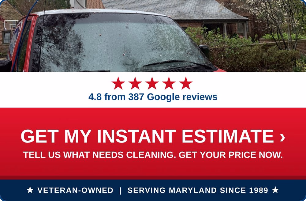 Get an instant estimate for exterior cleaning from PowerWashCompany.com. Veteran-owned, 4.8 stars from 387 Google reviews.